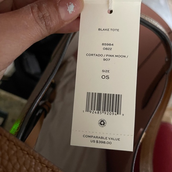 New Tory Burch large Blake tote & clutch park color - Picture 9 of 11